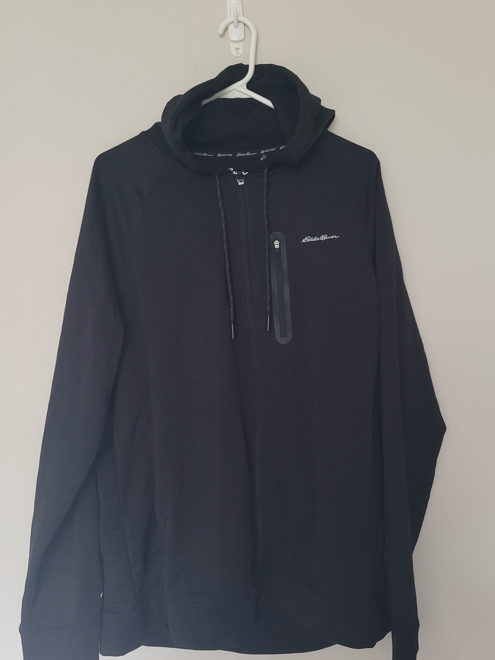 Eddie Bauer Men's Black Full-Zip Hooded Jacket
